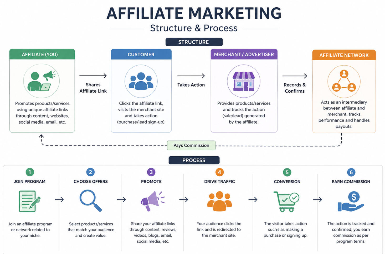 Structure and processes How affiliate marketing works